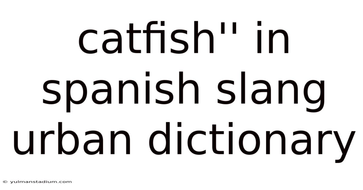 Catfish'' In Spanish Slang Urban Dictionary