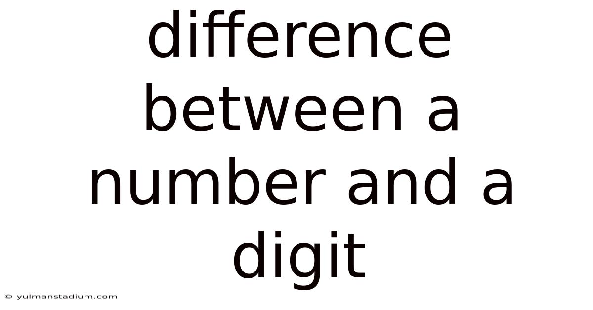 Difference Between A Number And A Digit