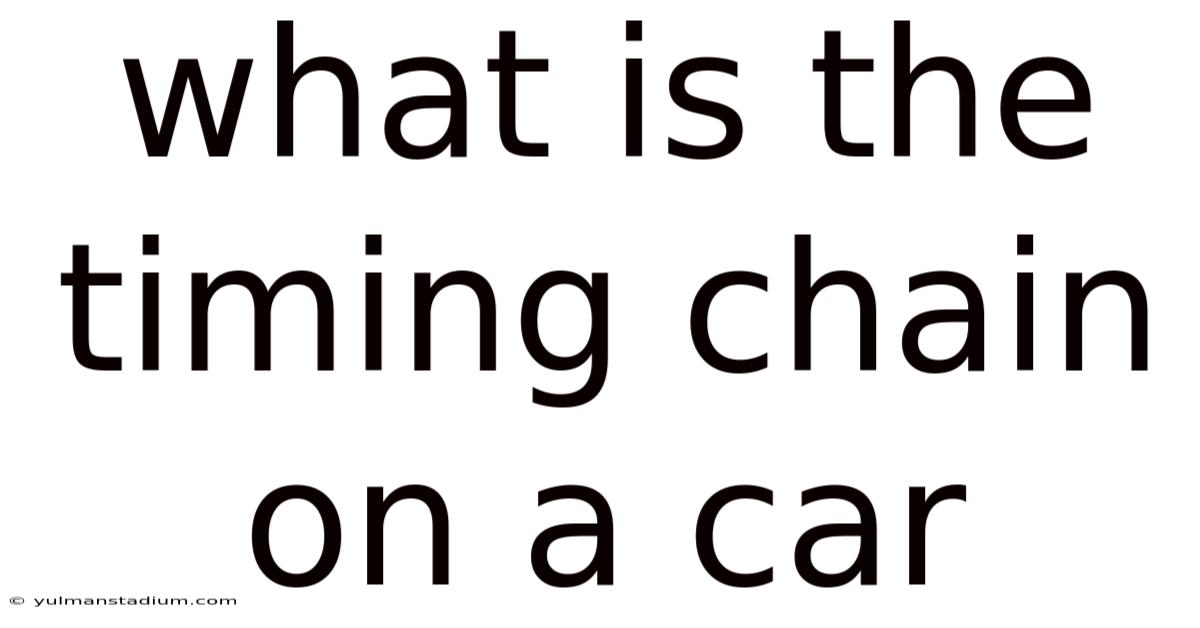 What Is The Timing Chain On A Car